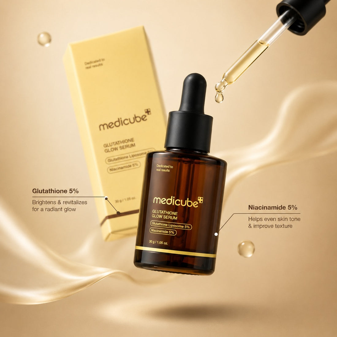MEDICUBE Glutathione Glow Serum — Brighten, Lift & Revive