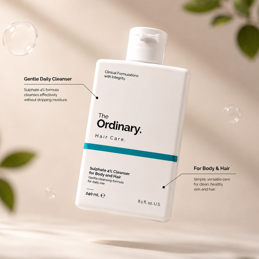 The Ordinary Sulphate 4% Cleanser for Hair & Body – 240ml