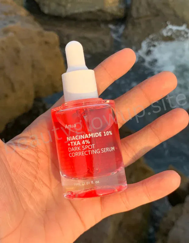ANUA Niacinamide TXA Dark Spot Correcting Serum 30ml seaside background