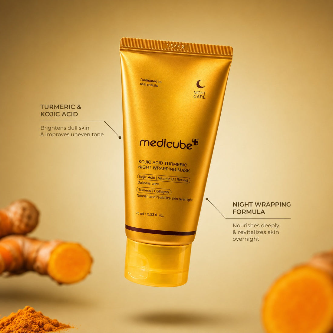 MEDICUBE Kojic Acid Turmeric Night Wrapping Mask (75 ml)